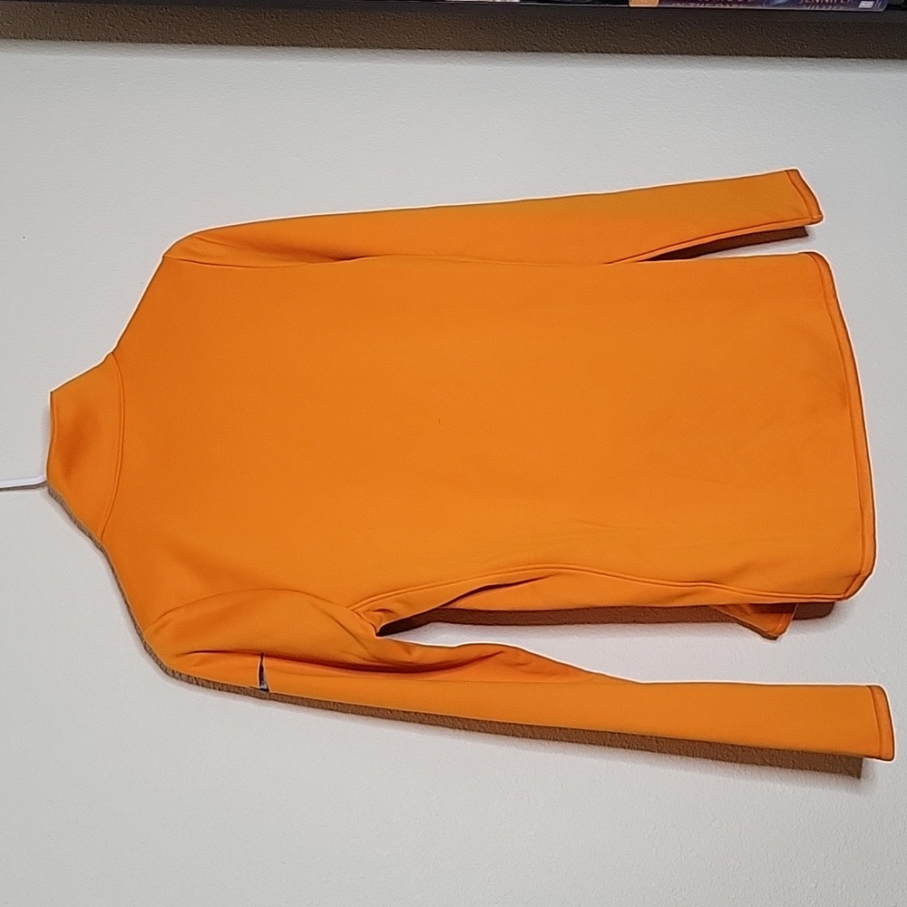 Nike Golf Bright Orange Fleece Lined Half Zip Jacket - Picture 8 of 10